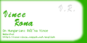 vince rona business card